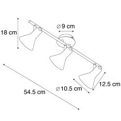 Top 10 ❤️ QAZQA Moderner Deckenspot schwarz/gold 3-Flammig - Magno 😍 -Deckenleuchten Verkaufs-Shop 9905 99073 3