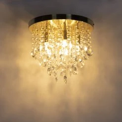 Schlussverkauf ✔️ QAZQA Klassische Deckenleuchte Gold mit Glas - Medusa 👍 -Deckenleuchten Verkaufs-Shop 9922 97087 8