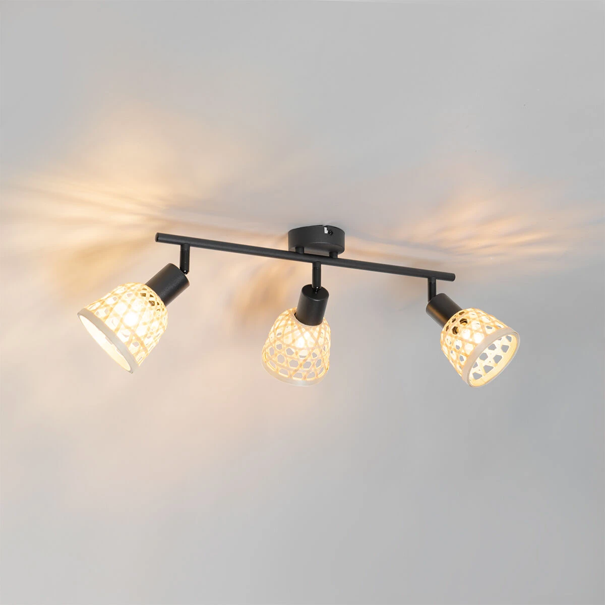 Brandneu 🎉 QAZQA Orientalischer Spot schwarz mit Bambus 3-flammig - Rayan 👏 11 Brandneu 🎉 QAZQA Orientalischer Spot schwarz mit Bambus 3-flammig - Rayan 👏 – Bild 11