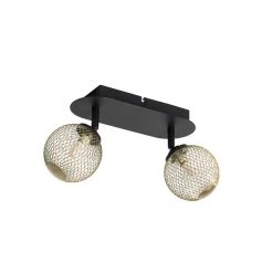 Brandneu 🎉 QAZQA Spot schwarz mit goldenen 2 Lichtern - Athens Wire 🧨 23 Brandneu 🎉 QAZQA Spot schwarz mit goldenen 2 Lichtern - Athens Wire 🧨 -Deckenleuchten Verkaufs-Shop 9936 103143 11