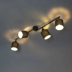 Billig 🤩 QAZQA Moderne Deckenleuchte schwarz 89,5 cm 4-Licht verstellbar - Hetta 😀 -Deckenleuchten Verkaufs-Shop 9937 102405 8