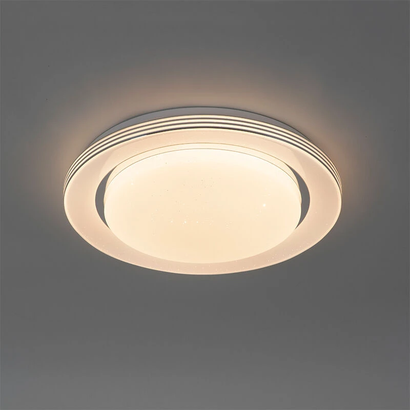 Großhandel ⌛ QAZQA Deckenleuchte weiß 38 cm inkl. LED mit Fernbedienung - Jochem 🔥 12 Großhandel ⌛ QAZQA Deckenleuchte weiß 38 cm inkl. LED mit Fernbedienung - Jochem 🔥 – Bild 12