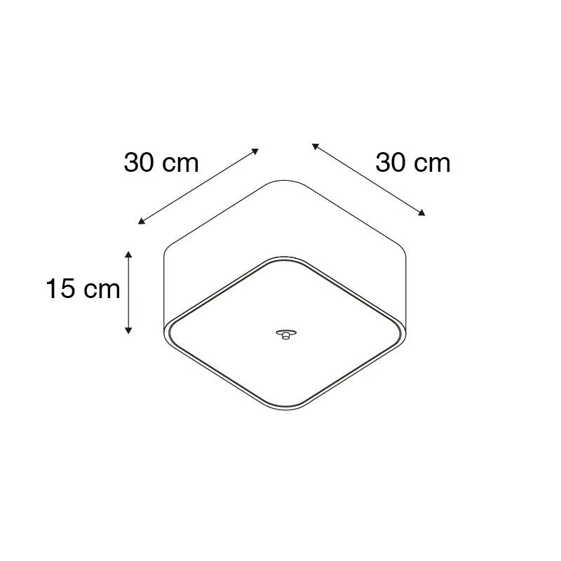 Aktion 🔥 QAZQA Deckenleuchte quadratisch grau 30 cm - Drum deluxe Jute 🧨 4 Aktion 🔥 QAZQA Deckenleuchte quadratisch grau 30 cm - Drum deluxe Jute 🧨 – Bild 4