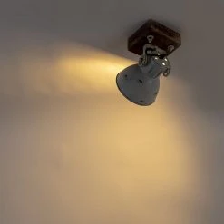 Budget 🥰 QAZQA Industriespot weiß mit Mangoholz 18 cm - Mangos 🧨 24 Budget 🥰 QAZQA Industriespot weiß mit Mangoholz 18 cm - Mangos 🧨 -Deckenleuchten Verkaufs-Shop 9950 98841 11