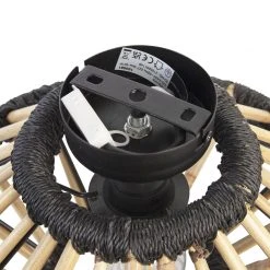 Schlussverkauf 🔥 QAZQA Ländliche Deckenleuchte Bambus mit Schwarz 30 cm - Evalin 🥰 -Deckenleuchten Verkaufs-Shop 9976 105081 9