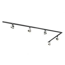 Bestpreis 😀 QAZQA Schienensystem mit 5 Spots 1-phasig schwarz - Sulux 🔥 -Deckenleuchten Verkaufs-Shop 9991 104855 11