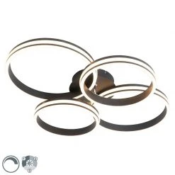 Beste Bewertungen von ✨ QAZQA Deckenleuchte schwarz inkl. LED 3-Stufen dimmbar 4-Licht - Navara 🥰